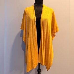 LOFT Mustard Open Front Cardigan